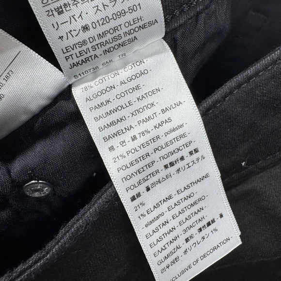 Levi’s Women’s 726 High Rise Black Cotton Blend Retro Flare Jeans Size 33 - Picture 15 of 16